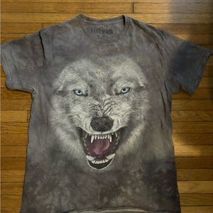 🔥🐺3D Tees Tye Dye Wolf Tee Size Mediem🔥🐺